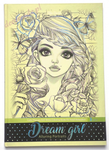 Dream Girl Vol 3 Alluring portraits (green) coloring book