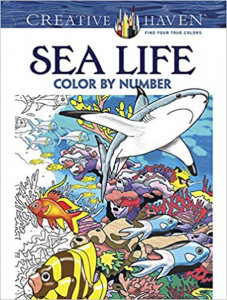 Sea Life Color By Number. Kolorowanka według numerków