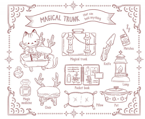 Cat's Magical General Store Coloring Book
