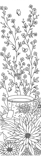 Guirlandes de fleurs 50 marque-pages a colorier. Colouring bookmarks