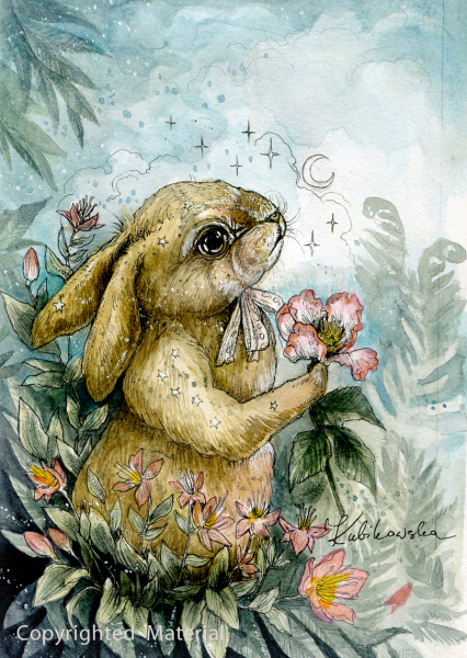 The Rabbit Stories - Spirits of Nature postcards for coloring