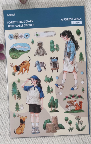 Forest Girl's Diary REMOVABLE STICKER by Aeppol