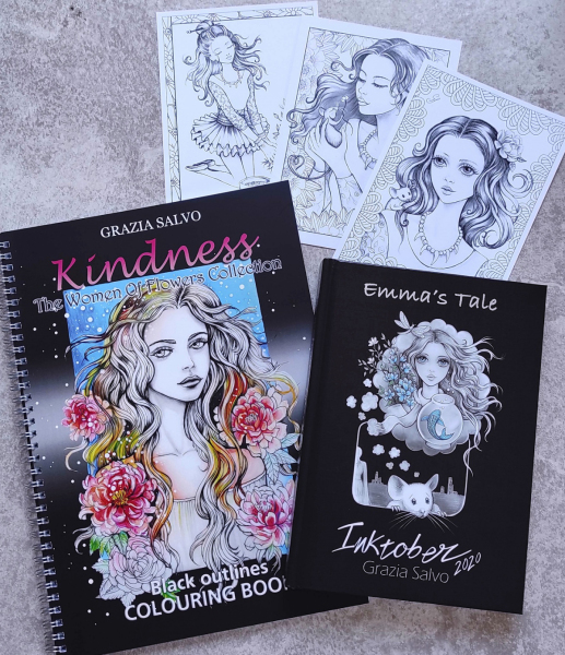 SET: Kindness+ Emma's Tale + 3 postcards for coloring