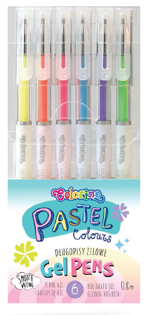 6 colours: Colorino Pastel gel pens