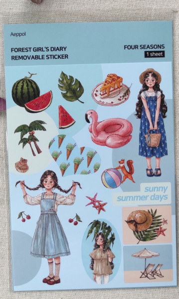 Forest Girl's Diary REMOVABLE STICKER by Aeppol