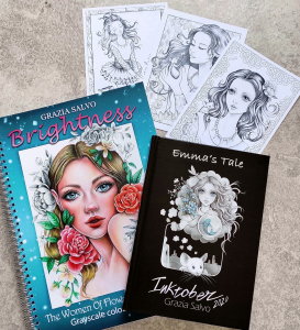 Pakiet: Brightness + Emma's Tale + 3 pocztówki do kolorowania