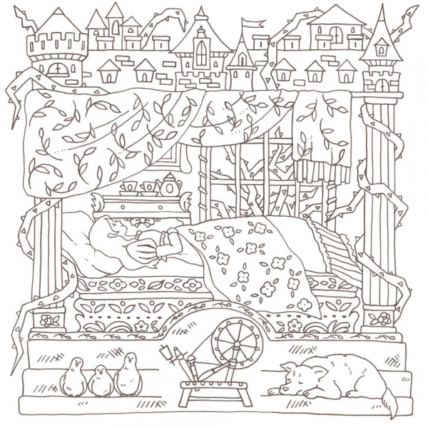 Beyond the World Fairy Tale Story Coloring Book by Eriy